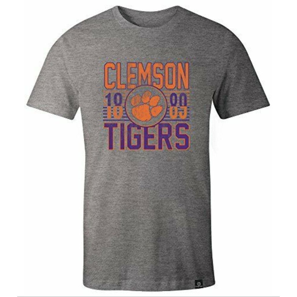 Clemson Tigers Size Large NCAA Retro Stacked Image T Shirt